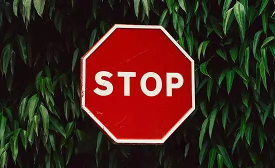 Red stop sign