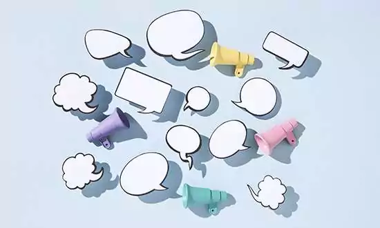 Abstract graphic depicting communication styles